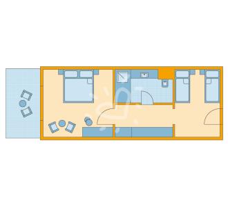 Zimmerskizze Kalawy Double Room Superior