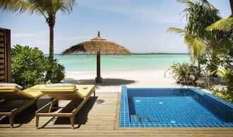 Beach Villa Pool Noonu Terrasse