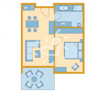Zimmerskizze Apartment superior