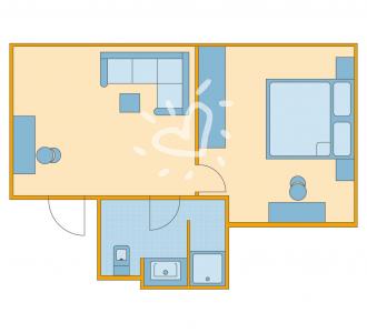 Zimmerskizze Juniorsuite im Bungalow