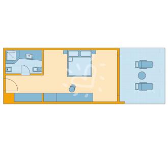 Zimmerskizze Apulia Single with Child Double Room Classic