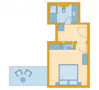 Zimmerskizze Doppelzimmer Meerblick