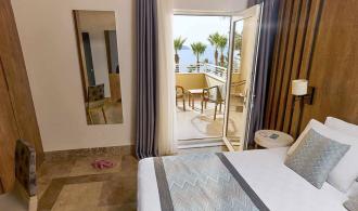 Bodrum Double Room Sea View Schlafzimmer