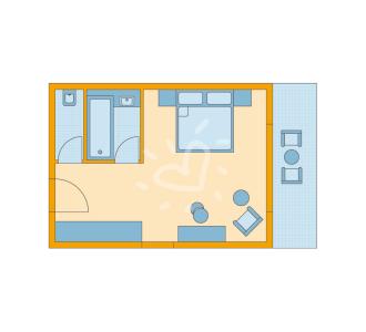 Zimmerskizze Africana Single with Child Double Room
