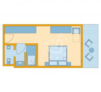 Zimmerskizze Doppelzimmer/Einzelzimmer