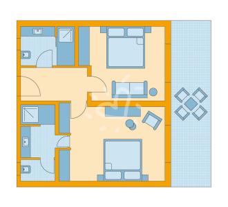 Zimmerskizze Ierapetra Family Room Superior Sea View