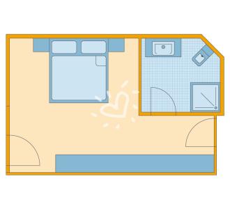 Doppelzimmer zur Alleinbenutzung