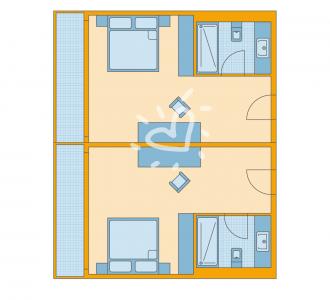 Familienzimmer ohne Verbindungstür