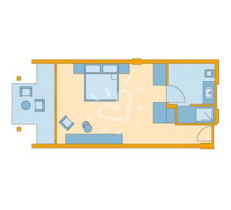 Zimmerskizze Cyprus Double Room Economy