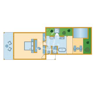 Zimmerskizze Noonu Single with Child Beach Villa Private Pool