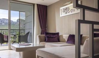 Beldibi Double Room Deluxe Wohnzimmer