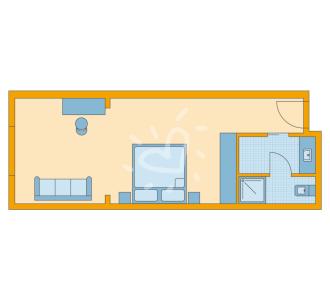 Doppelzimmer zur Alleinbenutzung