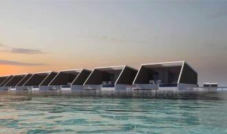 Maldives Funamadua One Bedroom Water Villa Pool Außenansicht