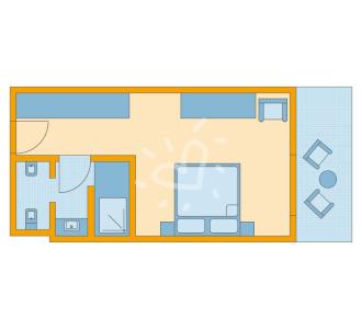 Zimmerskizze Andalusien Doppelzimmer zur Alleinbenutzung
