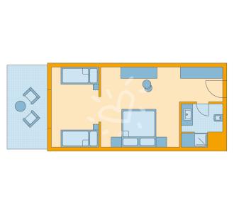 Zimmerskizze Redsina Sharm el Sheikh Double Room Swim up