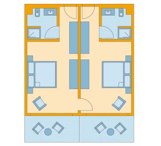 Familienzimmer mit Verbindungstür Landseite (2026 renoviert)