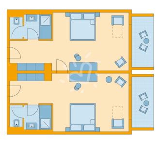 Zimmerskizze Boa Vista Family Double Room Classic Connecting Door