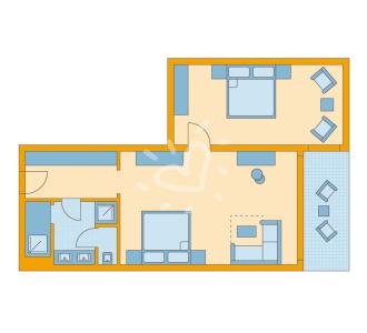 Zimmerskizze Alpenrose Zürs Family Room