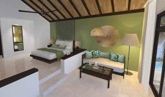 Maldives Villa Classic Garden View Schlafzimmer