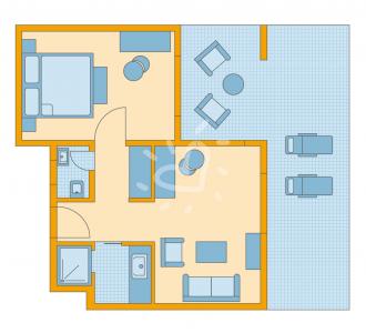 Zimmerskizze Juniorsuite Meerblick EG