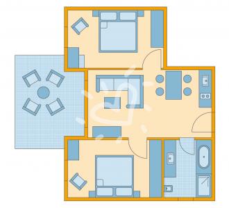 Zimmerskizze Apartment ground floor 