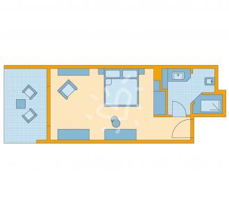 Zimmerskizze Double Room Economy