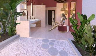 Maldives Beach Villa Comfort Sea View Bad