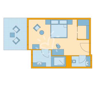 Zimmerskizze Quinta da Ria Single with Child Double Room Classic