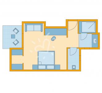 Zimmerskizze Doppelzimmer Superior